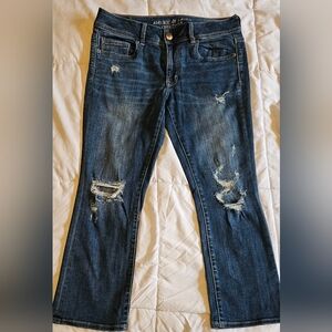 American Eagle Outfitter Blue Jeans Size:8 Length:34. AEO Denim. Kick Crop